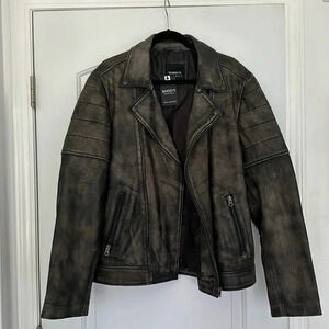 NWT Barney’s Originals 100% Sheep Leather Moto Jacket Women’s Sz XL